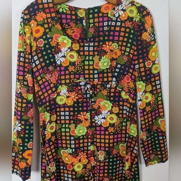 Vibrant 🌈💗🌸 boho 70s maxi dress!! Stunning! - Picture 5 of 6